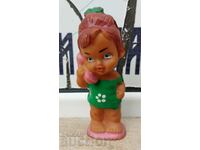 VERY RARE SOC RUBBER KIDS TOY GIRL WITH PHONE